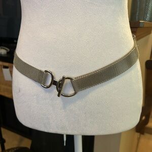 Elegant Adjustable Silver Mesh Belt
